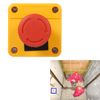 Nimomo Emergency Stop Switch, 1Pc 660V 10A Plastic Shell Red Sign Emergency Stop Mushroom Push Button Switch New