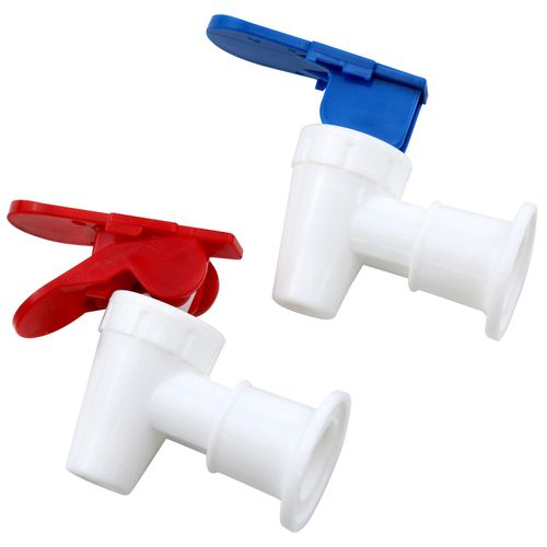Lovelysp Water Cooler Faucets Water Taps Blue and Red Leak Proof Water Beverage Lever Pour Valves Water Dispenser Accessories (Red+Blue)-2PCS