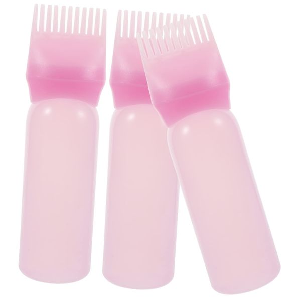 minkissy 3pcs medicine bottle root applicator bottle color applicator bottle the root bottle brush dispensing bottle coloring bottles bottle scrubber rosemary water hair shampoo plastic