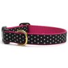 Animal World Wide 1 Dog Collar, Black/White Dot