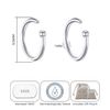 Philip Jones Sterling Silver Micro Thread Hoop Earrings