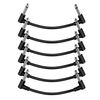 Sovvid 6 Pack 6 Inch Guitar Patch Cables, Black Guitar Pedal Cable Effect Cable Cord, 1/4" inch TS Right Angle Guitar Patch Cable
