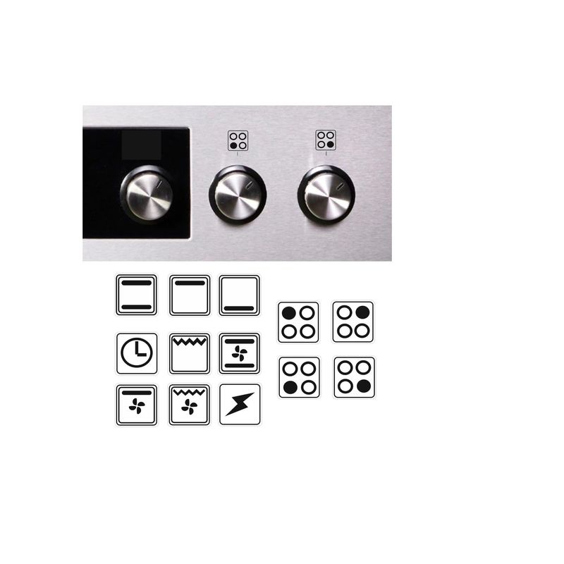 One Set Cooker Stickers for Electric Cooker Gas Cooker Oven Symbol for ...