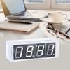 Wincal Electronic DIY Clock - 4-digit Digital LED Clock Kit - Automatically Displays Time/Temperature (White)