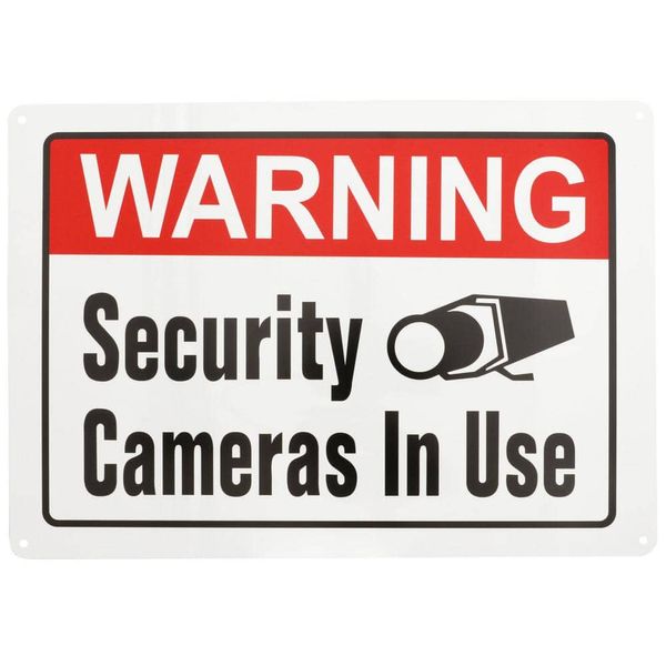 10 In. X 14 In. Security Cameras in Use Sign