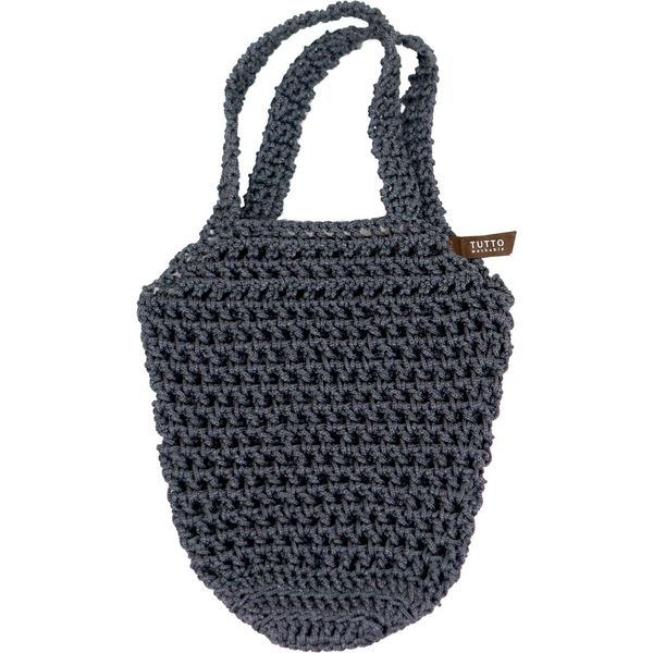 OKA PLYS Hanging Storage Tote S Gray (Cage Bag, Hand Knitted)