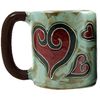 Mara Stoneware Mug - Hearts - 16 oz