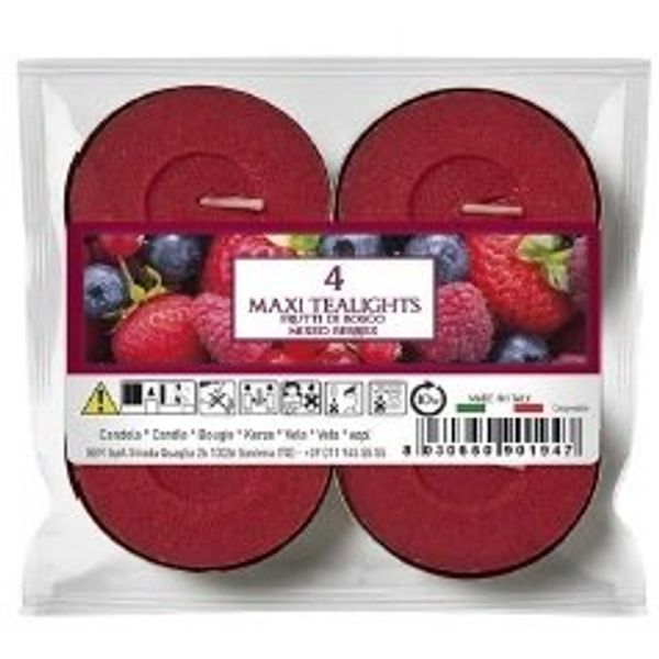 Prices Candles Mixed Berries 4 Scented Maxi Tea Lights