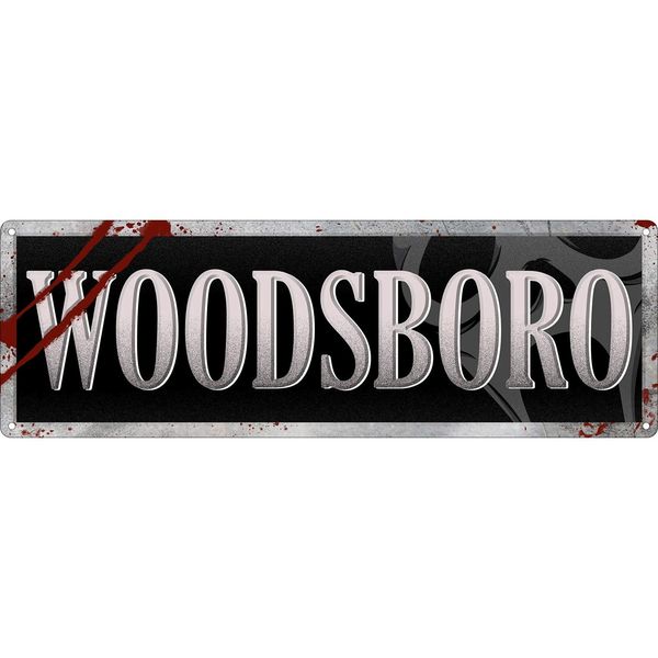Woodsboro Slim Tin Sign 30.5x10.1cm