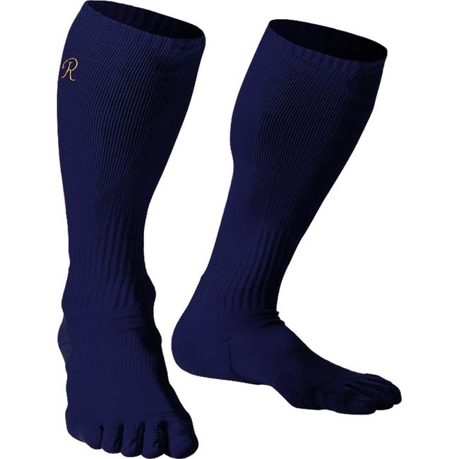 Foot Raku High-Performance 5 Toepoot Supporter, Calf Support, Promotes Blood Flow (Navy, US Men's 10.5 - 11.4 inches/27 - 29 cm)