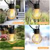 G40 50LED String Lights Warm White Dimmable 49Feet Remote Control Christmas Deco
