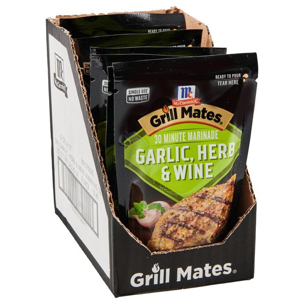 McCormick Grill Mates Garlic, Herb & Wine 30 Minute Marinade, 5 oz (Pack of 6)