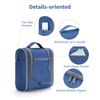 Travel toiletry bag for hanging. Blue