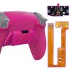Not a controller, Plastic RISE4 Solid Color Back Remap Kit with Rubber Grip for eXtremeRate PS5 Controller (BDM-030 & BDM-040) with Upgrade Board & Back Shell Rubber Grip for PS5 Controller & 4 Back