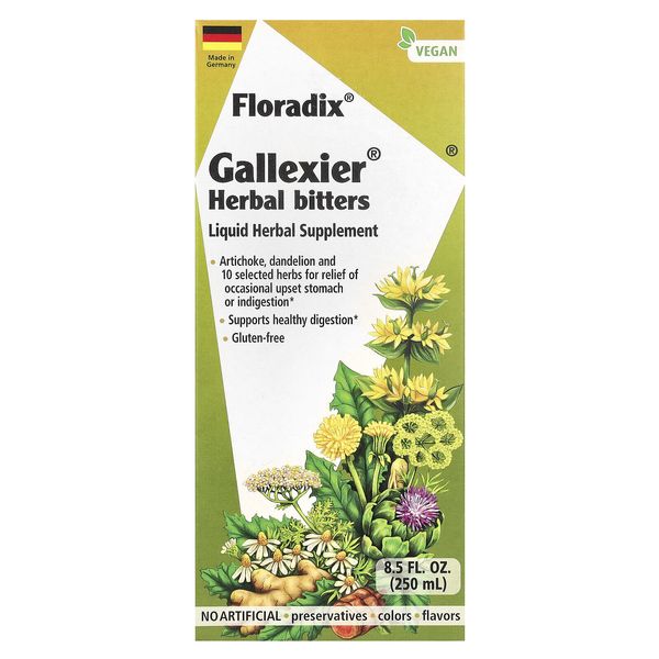 Floradix, Gallexier Herbal Bitters, Liquid Herbal Supplement, 8.5 fl oz (250 ml)