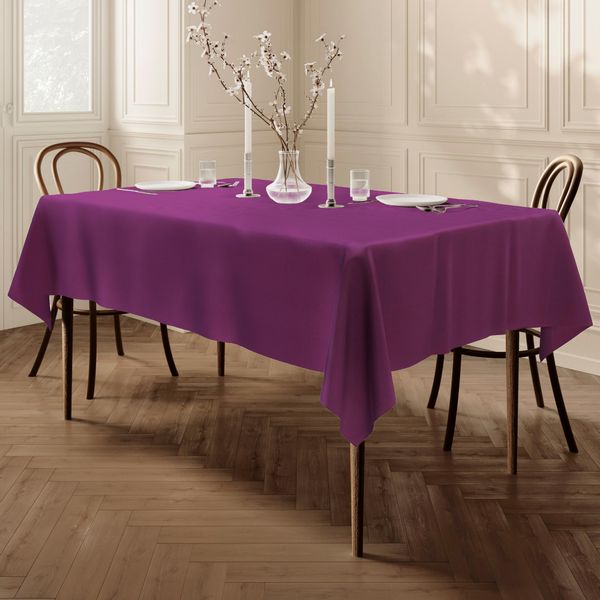 Home Direct Large Rectangular Fabric Tablecloth 140x200cm 55"x78" Violet Purple