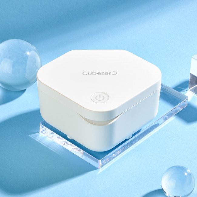 Cube Zero LED UV-C Sterilizer Mouthpiece Orthodontic Retainer Sterilizer, Sterilizer + Denforming 50ml