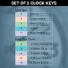 New Brass Universal Clock Key for Winding Clocks 5 Prong Even & Odd Numbers Brass Blessing