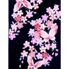 Yukata Kimono Butterfly, Cherry Blossom Pattern, Black Background, No.31