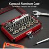 1/4" Drive Mini Dual Flex Head Ratchet Socket/Bit Set SAE/Metric for Tight Space