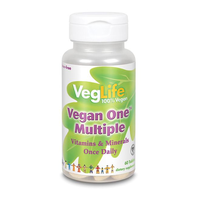 VegLife Vegan One Multiple, Iron-Free | Certified Vegan | 60 Tabs, 60 Serv.