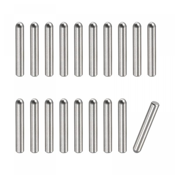 uxcell Dowel Pins 304 Stainless Steel Round Head Flat Beveled End Dowel Pins Wood Bunk Bed Shelf Peg Support Shelf Fixing Element 2x14mm Pack of 20