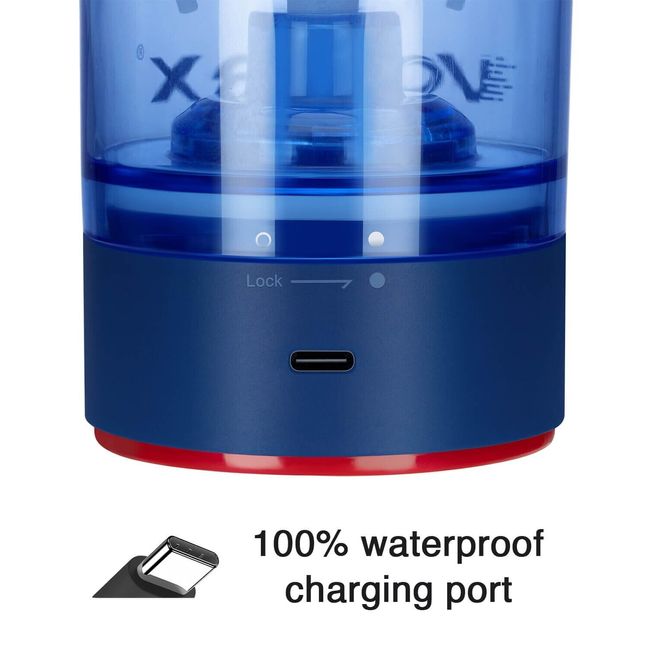 VOLTRX Shaker Bottle Gallium Orange - USB Rechargeable Mixer - BPA Free - 24oz