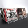 CD Rack, Desktop CD/DVD Storage Case, Multi-functional Storage Rack, CD Storage, Clear Acrylic, 7 Slots, CD Display, Storage Stand, Holds 14 Pieces
