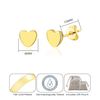 Philip Jones Gold Plated Heart Stud Earrings