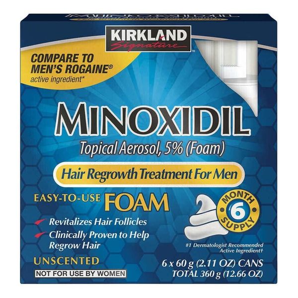 Kirkland Hair Regrowth Treatment 5% Minoxidil Foam for Men - 6 Months Supply