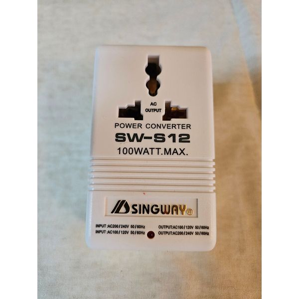 Singway SW-S12 Power Converter 100Watt Input/Output 240V/120V, 120V/240V