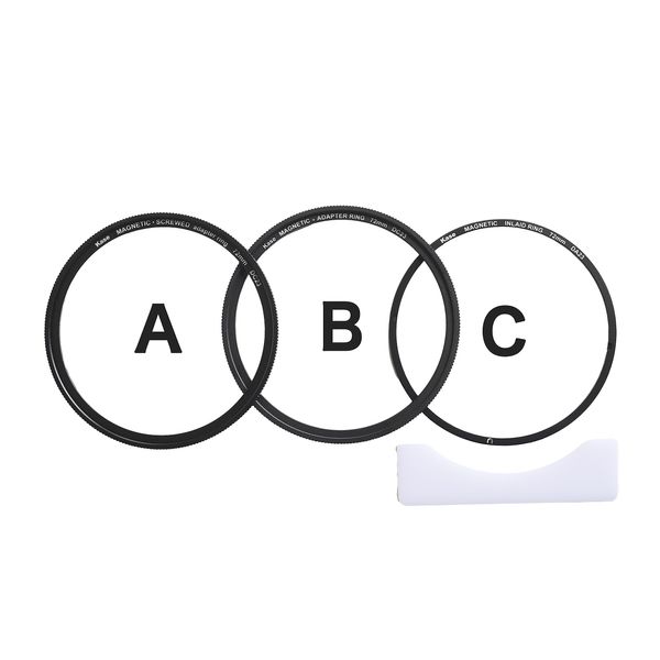 Kase Magnetic Filter Adapter 72mm (3 Piece Set "A+B+C")