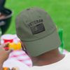 US Veteran Baseball Cap with Embroidered US Flag (OD/Black)