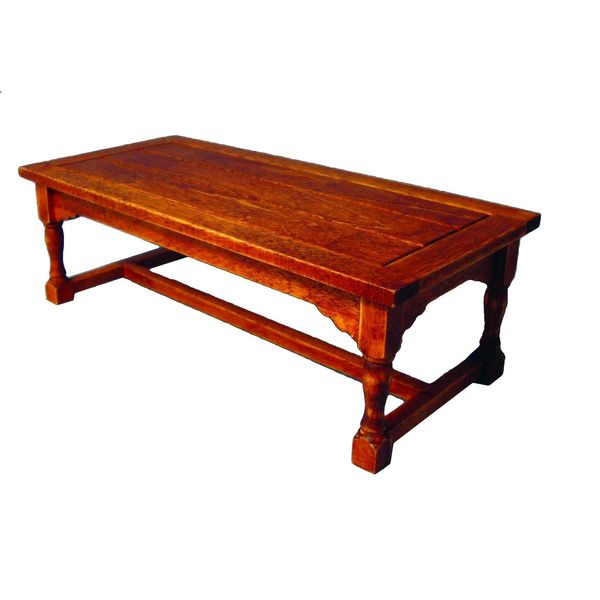 Dolls House Refectory Table Oak 1/12th Scale Miniatures