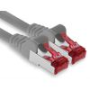 1aTTack.de - 1x 20m CAT6 patch cable S/FTP PIMF shielding CAT.6 RJ45 network cable Ethernet cable DSL LAN router switch modem patch panel - gray - 1 piece