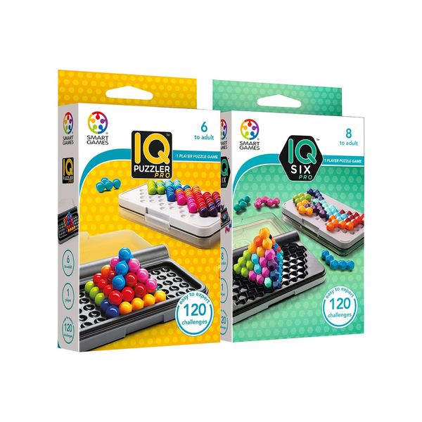 Smart Games - Iq Pro + Iq Six | Board Games For 6 Year Olds Plus | Puzzles For Kids 3d | Board Games For 8+ Year Olds | Iq Games | Travel Games For Kids