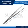 12 Pcs Thumb Tissue Forceps (1x2 Teeth) 5" Surgical Veterinary German Grade