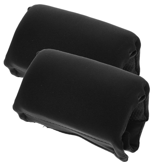 Healvian 2pcs Black Walker Grips Padded Hand Covers Soft Cushion Padding for Folding Rolling Wheelchair Rollator Handle Senior Elderly Grippers Crutch Handle Pads Mobility Aid Hand Cushion, 18X10CM