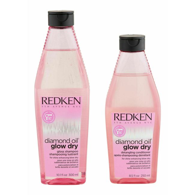 Redken Diamond Oil Glow Dry Gloss Shampoo 10oz & Conditioner 8.5 oz DUO LIMITED