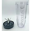 Blenpar Replacement Part 32oz XL Jar & 7 Fin Blade Compatible with Nutri Ninja 