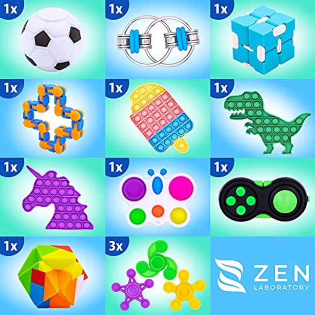 Sensory Water Beads Toy for Kids 6 Pack, Shapes Learning Toy for Toddlers,  Fidget Stress Toys for Autism/ Anxiety Relief for Adults, Unique Boy & Girl  Stocking Stuffers (Shape)
