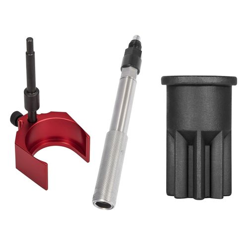 VISVIC J-42083 Automatic Engine Timing Pin with 9U-7227 Injector Height Adjustment Gauge Tool with 9S-9082 Engine Barring Socket Fits for Caterpillar 3406E C-15 C-16, Set of 3