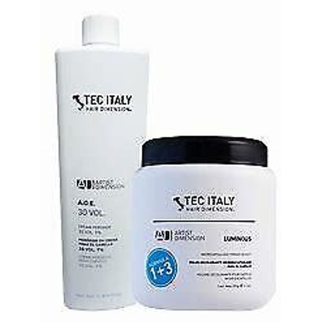 Tec Italy Bleach for Hair Lightening - 350 g/12.3 oz plus Peroxide 30 vol 1 lite