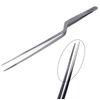 Precision Serrated Forceps Offset Handle Stainless Steel Surgical Tweezers - 12"