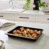 PNJB 3Pcs Deep Rectangle Baking Tray, Nontoxic Cookware, Heat Resistant and Rust-Less, Nonstick and Dishwasher, Nonstick Rectangular Bake Pan,