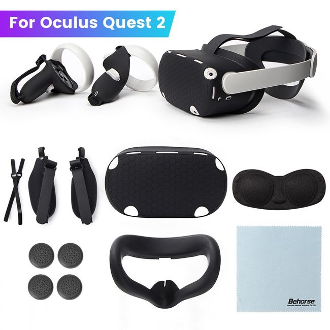 Touch Controller Grip Cover for Oculus Quest 2 with Silicone VR Face Cover  Pad and Lens Cover, 3 in 1 Silicone Cover Set for Oculus Quest 2, Oculus  Quest 2 Accessories (Red) 