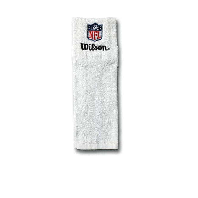 Wilson Football-Handtuch NFL FIELD TOWEL, Baumwolle, Mit Klettband, Weiß