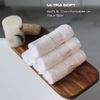 Marmaris Co. Face Wash Cloth, Luxury, Soft Bamboo Washcloths for Your Body and Face, Set of 6 White Washcloths, Face Towels 12x12 Facial Towels, Makeup Remover
