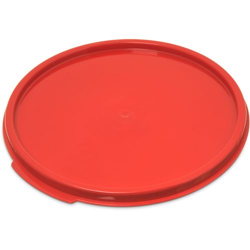 Carlisle FoodService Products Storplus Round Food Storage Container Lid with Stackable Design for Catering, Buffets, Restaurants, Polypropylene (Pp), 6 To 8 Quarts, Red