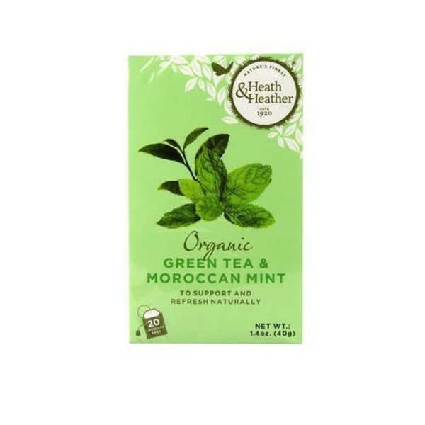 Heath & Heather Organic Green Tea & Moroccan Mint 20 Bag